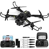 Drohne mit kamera 720p hd, WiFi FPV drone für Anfänger, RC Quadcopter mit 2 Batterien, Schwerkraft Sensor, Flip mode, Abflug/Landung mit einer Taste, One Taste Ruckkehr, Headless Mode