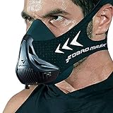 FDBRO Sportmasken für Fitness-Lauftraining Höhen-Gesichtsmaske für Widerstand, Cardio, Ausdauer-Workout-Maske (One-Size, Schwarz)