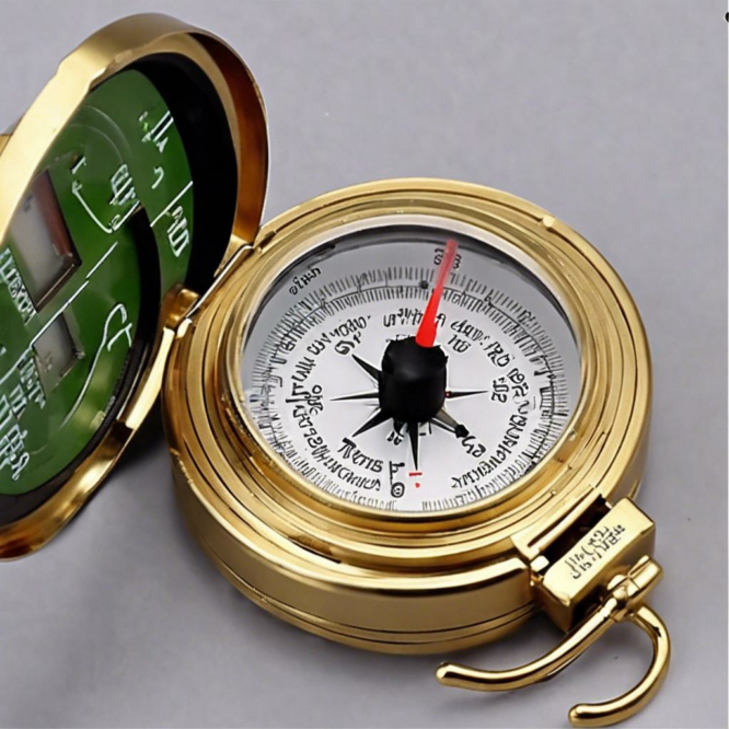 Entdecke den Multifunktionskompass: Thermometer & Barometer